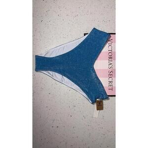 NWT Pink By Victoria’s Secret Shimmer High-Waist Cheeky Bikini Bottom Size XS